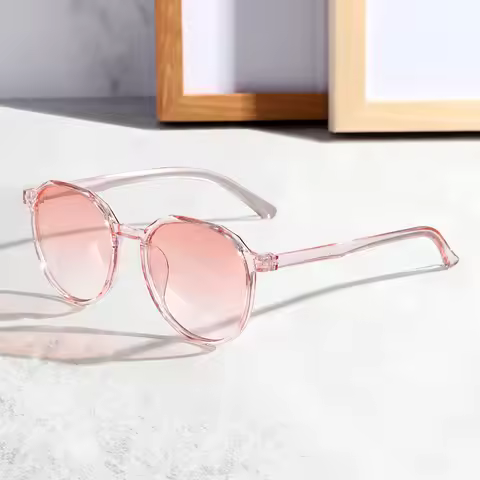 Summer Fashion Vintage Simple Round Frame Polarized Anti-ultraviolet UV400 Casual Sunglasses for Adu