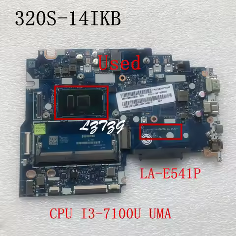 LA-E541P For Lenovo Ideapad 320S-14IKB 520S-14IKB Laptop Motherboard CPU I3 I5-7th/8th UMA DDR4 FRU 