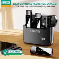 SMARTCOM A9 PRO Wireless Mic Dual Lavalier Microphone Plug & Play Mic X9 X8 A9 PRO Mic Clip On Mic C