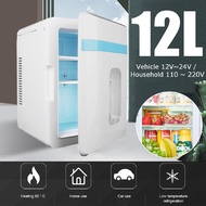 12L Mini Heating Box Fridge Home &amp; Car Ultra Quiet Refrigerators Low Noise Car Refrigerators Cold Storage Cosmetic