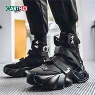 Autumn Cartelo Crocodile New Platform All-Match Broken High-Top Black Warrior Fashion Shoes Dad Shoe