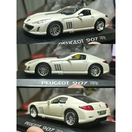 1/43 norev Peugeot 907 v12 Pearl White Concept Car Alloy Car Model Interior Exquisite Panoramic Sunr