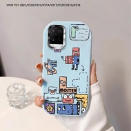 Softcase For Vivo Y21 Y21S Y21T Y33S Y33T Y21G Y21e Y21a T1X 4G Game Tetris Back Cover Case Soft Ori