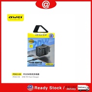 Awei PD62 20W Fast Charger Power Adapter Dual Interface Fast Charging UK Charger PD20W 3 Pin UK Plug