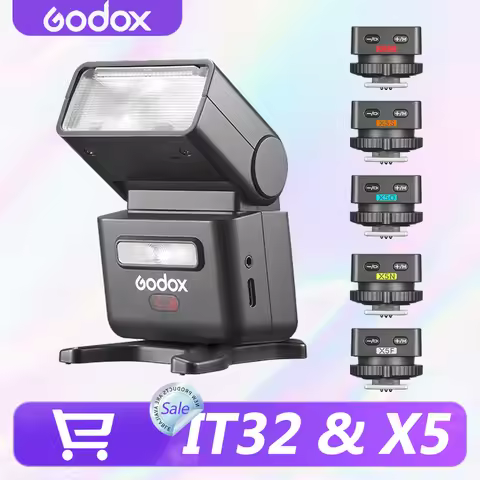 Godox IFlash IT32 Mini Wireless Camera Flash with X5 Flash Trigger with Hot Shoe Mount for Canon Son