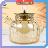 SUN SHOOPS - One Two Cups Teapot Pitcher Tea Teapot Maker Borosilicate 1L - BR-383