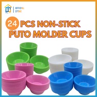 Wintop 24pcs Puto Molder Cup Set Durable Plastic Molder for Puto Cheese, Kutsinta, Leche Flan & More