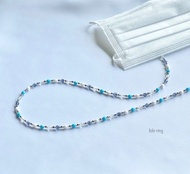 綠松石色 捷克珠 眼鏡掛繩 項鍊 口罩鍊