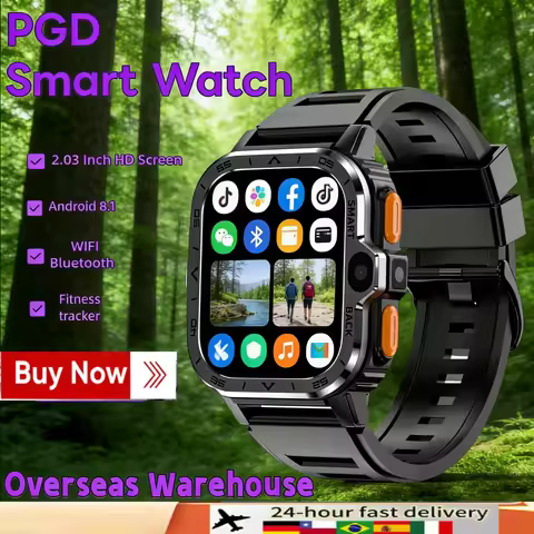 PGD Smart Watch GPS LTE Wifi SIM Card 4G NFC Dual Camera 4G Smart Watch Rugged Storage Google Play H
