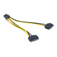 Cable combines 2 Sata power sources to 8pin PCI-E for VGA cards; Test (-)