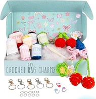 STMT D.I.Y. Crochet Bag Charms, Creates 7+ Keychains, Crochet Kit for Beginners with Yarn, Starter H
