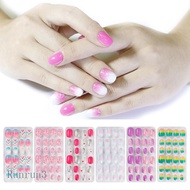 RUN Pink Short Square Kids False Nail Tips Short Nails Press On Short Cute DIY Nails