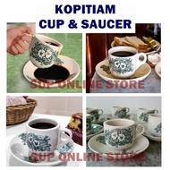 Kopitiam Cup & Saucer [ 1 PCS ] / Vintage Cup / Coffee Cup / Traditional Cup / Cawan Kopitiam