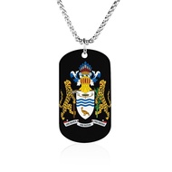 Coat Arms of Guyana Memorial Necklace Personalized Keepsake Photo Pendant Titanium Steel Jewelry Gif