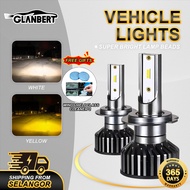 🚓 Ready Stock 🚓 2PCS H4 LED Headlight 110W Led Light Car H4 2 Color In 1 HB2 H4 Led Headlight Car CS