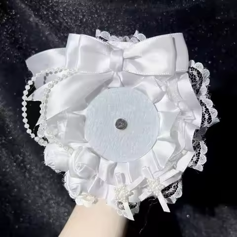 Kawaii DIY Lace Card Holder with Ribbon Lolita Lace Photocard Case Anime Idol Display Photo Protecto