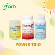 IFERN TRIO Fern D 120 Softgels Fern Activ 60 Capsules Milkca 60 Capsules Power Trio pcos, insomia, psoriasis, diabetes, kidney problem