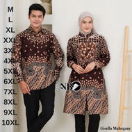KEMEJA Men's Couple Batik Tops Latest JumboWanita - Long Sleeve Shirts - Full Button Tunic for Nursi