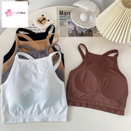 Beautiful Back Halter Neck Sling Summer Design With Chest Pad Short Top