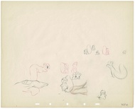 Walt Disney Studios Snow White And The Seven Dwarfs Animals Production Animation Drawing