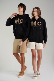 Mc jeans เสื้อกันหนาว ฮู้ดดี้ Unisex แขนยาว สีดำ MJHZ212