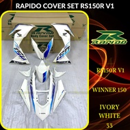 RAPIDO COVER SET RS150R/RS150 V1 WINNER 150 (33) IVORY WHITE (STICKER TANAM/AIRBRUSH) COVERSET