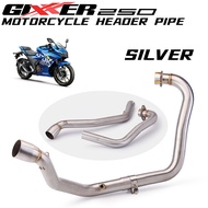 For SUZUKI GIXXER 250 GIXXER250 SF250 Motorcycle Exhaust Muffler Escape Motorbike Front Tube Middle 
