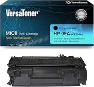 VersaToner - 05A CE505A MICR Toner Cartridge for Check Printing - Compatible with LaserJet P2035, 20