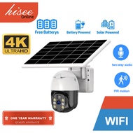 4K 8MP HD CCTV Wireless WIFI Solar Outdoor 4G SIM Card 365 Days Ultra Long Battery Standby Waterproof 360 PTZ IP Camera PIR Motion detection