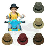 Imported Baby Toddler Fedora Hat with Plain Ribbon Fedora Hat For Baby and Kids