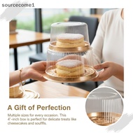 NAY Round Cake Box 10Pcs 4 6 8 10 Inch Transparent Reusable for Bakery Pastry Storage Party Supplies