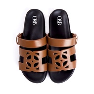 O&B รองเท้าหนังแพะ รุ่น CAIRO SANDALS IN SEPIA BROWN-11276SG00592F_H5BRXX