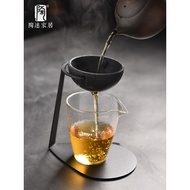 Pottery Fan Non-porous Tea Drain Fair Cup Alumina Ore Micro-porous Tea Filter Holder Filter High Tem