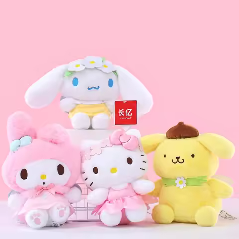 20CM Kuromi Hello Kitty Melody Cinnamorol Sanrio Characters Plush Toys Stuffed Animals Christmas Bir