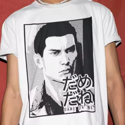 Umisex Yakuza Kiryu Kazuma Gaming T Shirt Baka Mitai