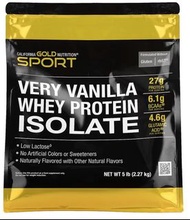 順豐包郵 分離乳清蛋白粉 笑臉香草味 Whey Protein Isolate California Gold Nutrition very vanilla  5lbs