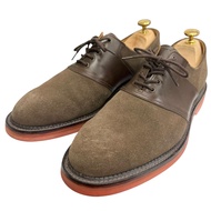 狀況極佳 □ CROCKETT&JONES 20322A PENN 絨面革商務鞋，378 鞋楦，正裝鞋，ブラウン，英國製造，男士，帶鞋盒和防塵袋。