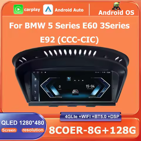 8.8 Inch Android 16 Auto For BMW 5 3 Series E60 E61 E62 E63 E90 E91 E92 E93 CCC CIC Car Radio GPS Mu