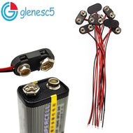 GLENES 10Pcs Battery Holder Clip, I / T Type Cable Snap on Battery Clip Connector, Battery Holder 9 