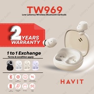 Havit TW969 TWS Low Latency Wireless Bluetooth Earbuds For Gaming With Noise Cancellation And Stereo