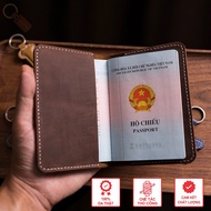 Convenient Passport Cover - Personality - Crazy Horse Waxed Leather - Crazy Horse