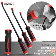 PEONYSG Long Tire Crowbar, 8/12/18 inch Removal Hand Tools Tire Replacement Tool, Durable CV-R 30° C