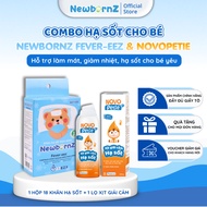 Combo Novopetie NewbornZ cold relief spray, fever-reducing towel - helps your baby feel comfortable,