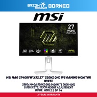 MSI Mag 274qrfw X32 27" 320HZ QHD Ips Gaming Monitor - White