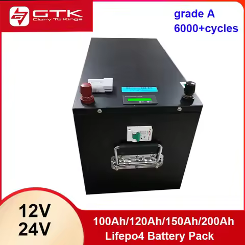 GTK 12V 200Ah 180Ah 150Ah 24V100Ah 120Ah LifePO4 Lithium iron phosphate battery rechargeable batteri