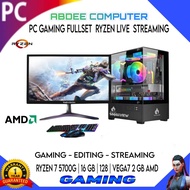 PC GAMING FULLSET RYZEN 7 5700G | RAM 16 GB | SSD 128 GB | LED 24 IN LIVE STREAMING