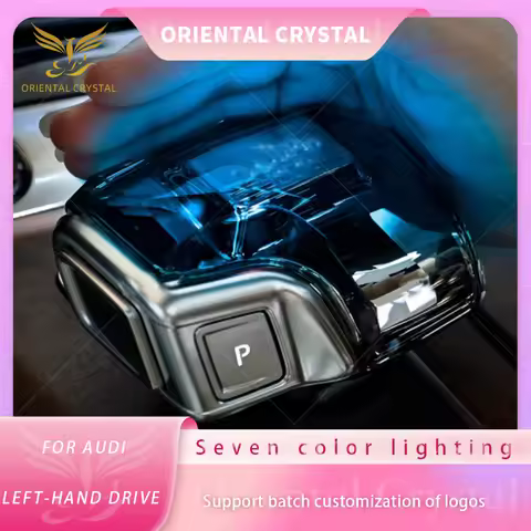 LED Left-Hand Drive Suitable For Audi A4 A5 A6 A7 Q5 Q7 Crystal LED Gear Head, Seven Color LED Cryst