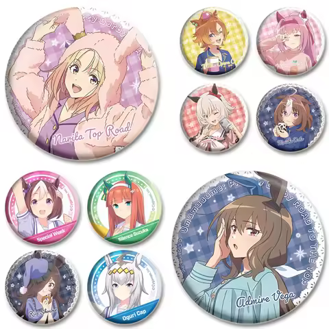 Special Week Silence Suzuka Tokai Teio Vodka Badge Anime Cartoon Brooches Cosplay Cute Enamel Pins f