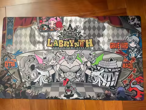 Original DIY Yugioh Lovely Labrynth of the Silver Castle Play Mat Yu-Gi-Oh! Trading Card Games Mat D