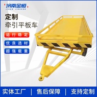 ST/💥Factory Supply Traction Platform Trolley Warehouse Mobile Heavy Duty Goods Trolley Four-Wheel Steering Flatbed Trail